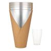 5 Pieces Flower with Waterproof Liner Floral Arrangement Holder Leakproof Wrapping Bucket for DIY Craft Gift Packaging Suitable for Weddin, Brown view 1