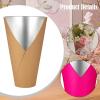 5 Pieces Flower with Waterproof Liner Floral Arrangement Holder Leakproof Wrapping Bucket for DIY Craft Gift Packaging Suitable for Weddin, Brown view 4