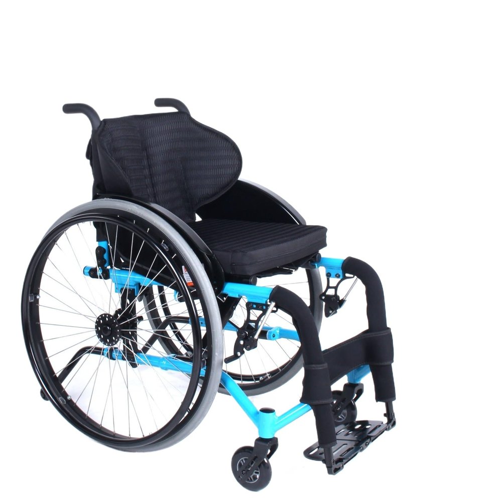 APSEQR Folding Ultra Lightweight Sports Wheelchair, Self Propelled Manual Wheelchairs, Aluminum Alloy, Quick Release Wheels, Portable, Durable for Active Adults, All Terrain Mobility Aid