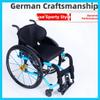 APSEQR Folding Ultra Lightweight Sports Wheelchair, Self Propelled Manual Wheelchairs, Aluminum Alloy, Quick Release Wheels, Portable, Durable for Active Adults, All Terrain Mobility Aid view 2