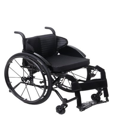 APSEQR Folding Ultra Lightweight Sports Wheelchair, Self Propelled Manual Wheelchairs, Aluminum Alloy, Quick Release Wheels, Portable, Durable for Active Adults, All Terrain Mobility Aid