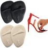 12 Pair Women Soft Forefoot Gel Pads - Anti-Slip Half-Size Inserts to Ease High Heel & Sandal Pain(Transparent) view 2