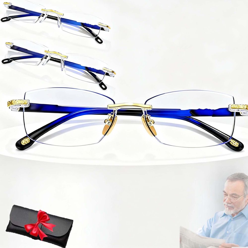 Lkdgii 2026 Upgraded Glasses For Women Men,Anti-Blue Reading Glasses,Presbyopia Glasse,Automatic Zoom Reading Eyeglasses (200,2PCS)