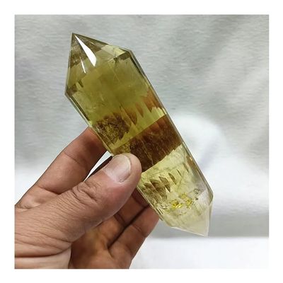 BHBHCPZGR 1pcs The 341g yellow crystal Rainbow Obelisk 24 clear quartz