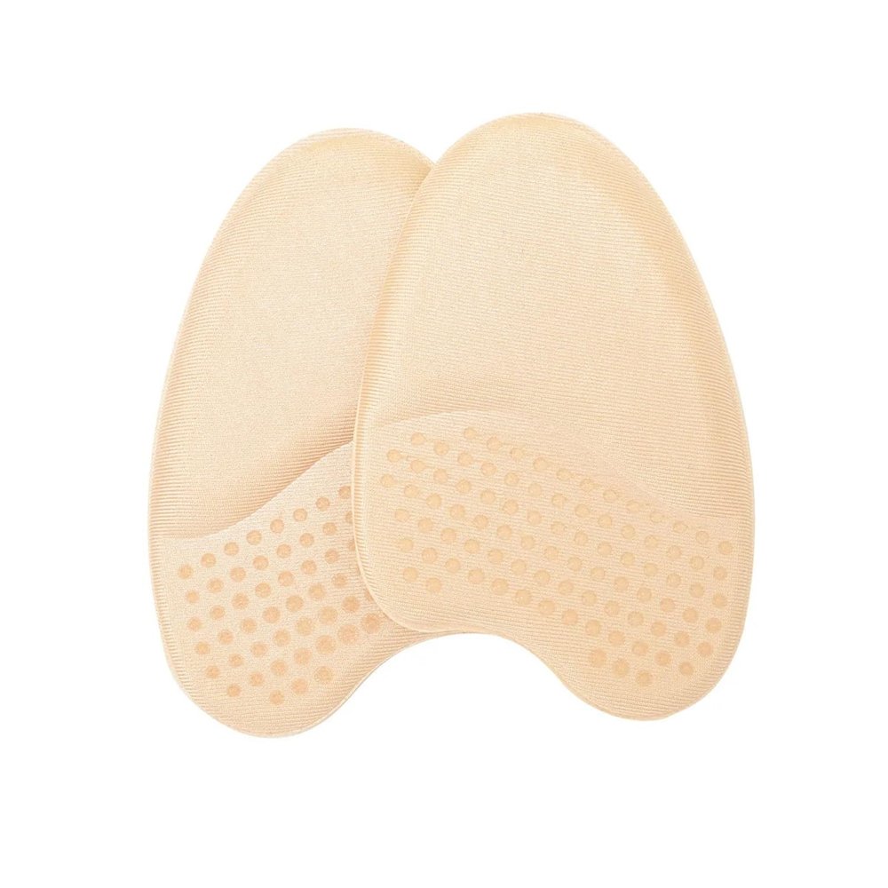 16 Pair Women Forefoot Support Pads - Non-Slip Sweat-Absorbing Half-Inserts for Shoe Comfort(Skin)