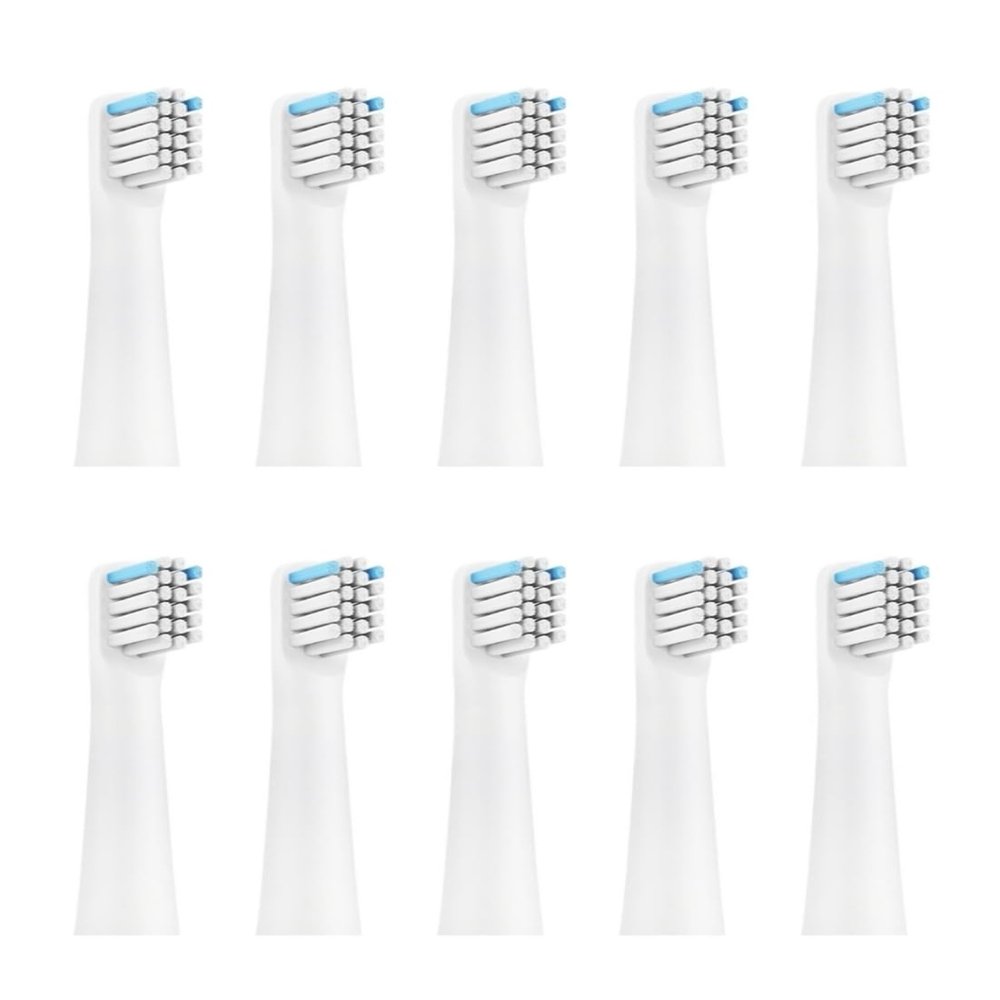 10PCS Electric Toothbrush Replacement Heads,Compatible for Realme N1 N2 RTX2103 SN301 Soft Dupont Bristle Nozzles(10pcs White)