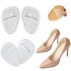 15 Pair Women Forefoot Gel Inserts - Anti-Slip Half-Size Shoe Cushions for High Heels, Sandals & Foot Relief view 1