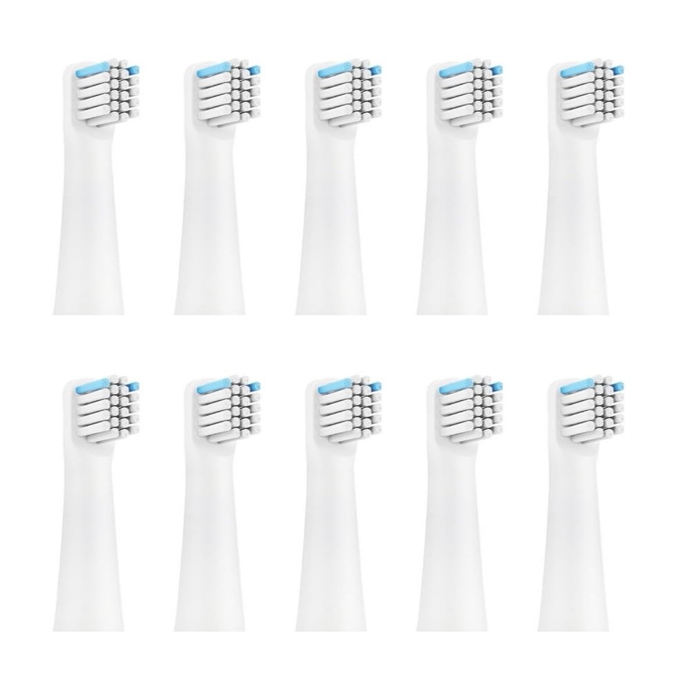 10PCS Electric Toothbrush Replacement Heads,Compatible for Realme N1 N2 RTX2103 SN301 Soft Bristle Nozzles(10pcs White)
