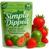Simply Dipped Freeze Dried Strawberries Matcha Covered | Delicious Frozen Fruit | Sharing Size - 6 Ounce Bag view 1