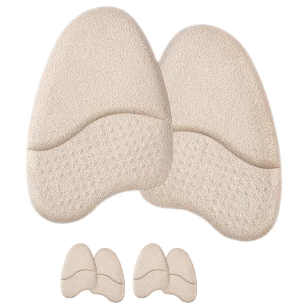 16 Pair Ladies Forefoot Relief Inserts - Non-Slip Sweat-Absorbing Half-Size Pads for Shoe Comfort