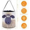 KMRHOUTIQ Halloween Tote Bag Sheep Trick Or Treat Bucket with Handle Large Goodie Candy Basket Reusable Grocery Shopping Gifts Tote Snack Bag for Party Favors Supplies view 2