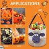 KMRHOUTIQ Halloween Tote Bag Sheep Trick Or Treat Bucket with Handle Large Goodie Candy Basket Reusable Grocery Shopping Gifts Tote Snack Bag for Party Favors Supplies view 3