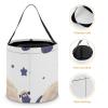 KMRHOUTIQ Halloween Tote Bag Sheep Trick Or Treat Bucket with Handle Large Goodie Candy Basket Reusable Grocery Shopping Gifts Tote Snack Bag for Party Favors Supplies view 4
