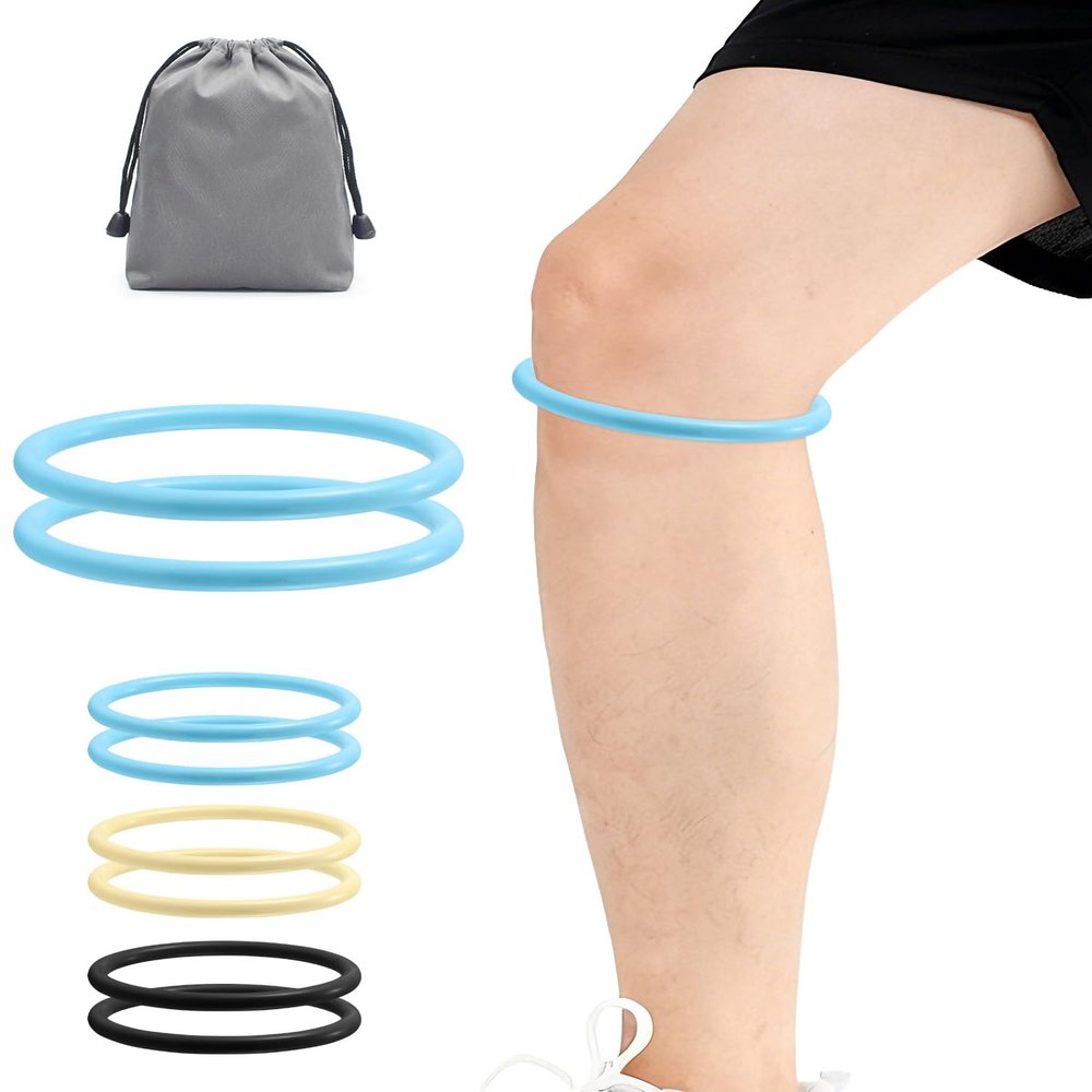 2PCS Patellar Tendon Support Strap for Knee Pain Relief, Patella Bands for Basketball, JumpersRunning, Soccer, Hiking,Flexible Silicone Patella Knee Bands for Men and Women, With Storage Bag (Blue)