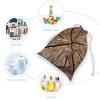 QMKVBSN Small Canvas Bags Tree Stump Wood Grain Drawstring Bag Fabric Gift Pouches Bulk Sachet Reusable Grocery Bag for Jewelry Party Wedding Home Storage Bags 8.9x7.9 Inch view 3
