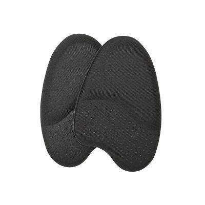 16 Pair Women Forefoot Support Pads - Non-Slip Sweat-Absorbing Half-Inserts for Shoe Comfort(Black)