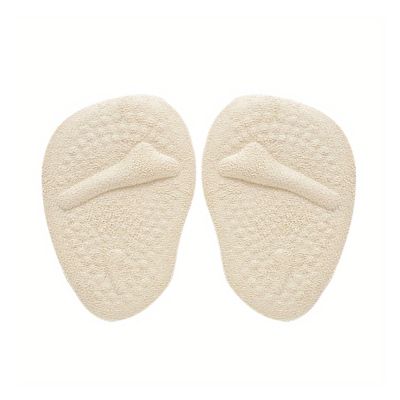 12 Pair Ladies Soft Silicone Forefoot Pads - Anti-Slip Half-Size Inserts for High Heels, Sandals & Pain Ease(Beige)