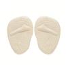 12 Pair Ladies Soft Silicone Forefoot Pads - Anti-Slip Half-Size Inserts for High Heels, Sandals & Pain Ease(Beige) view 1