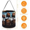KMRHOUTIQ Halloween Tote Bag Cartoon Ship Trick Or Treat Bucket with Handle Large Goodie Candy Basket Reusable Grocery Shopping Gifts Tote Snack Bag for Party Favors Supplies view 2