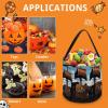 KMRHOUTIQ Halloween Tote Bag Cartoon Ship Trick Or Treat Bucket with Handle Large Goodie Candy Basket Reusable Grocery Shopping Gifts Tote Snack Bag for Party Favors Supplies view 3