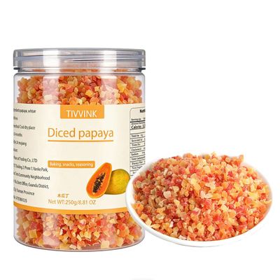 Diced papaya250g /8.81OZ,Dried Papaya Chunks,Diced dried Papaya, Paw Diced Papaya Fruit,For baking,Lightly Sweetened,Low Sugar.