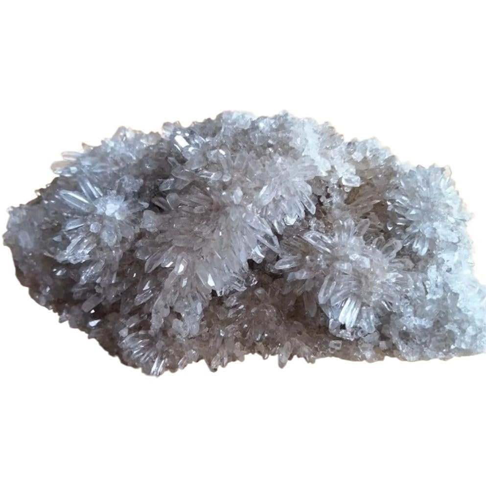 ZPFWDGBRH 1pc 100-150g Crystal Cluster Chrysanthemum Raw Stone Crystals Quartz Gemstone Feng Shui Home Decor ZPFWDGBRH
