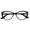 Rayzzol Classic Cateye Reading Glasses for Women Retro Style Butterfly Frame, Blue Light Blocking Readers, Clear Lens, Spring Hinge (Black, 1.5, x) view 1