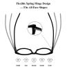 Rayzzol Classic Cateye Reading Glasses for Women Retro Style Butterfly Frame, Blue Light Blocking Readers, Clear Lens, Spring Hinge (Black, 1.5, x) view 4