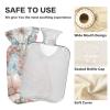 OTVEE Blush Blooms on Blue Hot Water Bottle with Cover, BPA Free PVC 1L Small Hot Water Bag for Pain Relief Menstrual Cramp Sore Muscles Hot and Cold Compress Therapy view 3