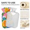 OTVEE Radiant Flower Motif Hot Water Bottle with Cover, BPA Free PVC 2L Large Hot Water Bag for Pain Relief Menstrual Cramp Sore Muscles Hot and Cold Compress Therapy view 3