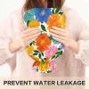 OTVEE Radiant Flower Motif Hot Water Bottle with Cover, BPA Free PVC 2L Large Hot Water Bag for Pain Relief Menstrual Cramp Sore Muscles Hot and Cold Compress Therapy view 4