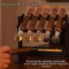 2 PCAK Handmade Glass Cigar Humidor Tubes with Caps & Clear Display Stand Straight Pipe, Ball Base, Wooden Plug Set Airtight Travel Case for Aging Humidity Control and Flavor Mellowing cigar infuser view 3
