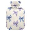 OTVEE Bow Blue Hot Water Bottle with Cover, BPA Free PVC 2L Large Hot Water Bag for Pain Relief Menstrual Cramp Sore Muscles Hot and Cold Compress Therapy view 1