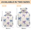 OTVEE Bow Blue Hot Water Bottle with Cover, BPA Free PVC 2L Large Hot Water Bag for Pain Relief Menstrual Cramp Sore Muscles Hot and Cold Compress Therapy view 2