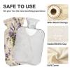 OTVEE Purple Floral Pattern Hot Water Bottle with Cover, BPA Free PVC 1L Small Hot Water Bag for Pain Relief Menstrual Cramp Sore Muscles Hot and Cold Compress Therapy view 3