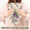 OTVEE Purple Floral Pattern Hot Water Bottle with Cover, BPA Free PVC 1L Small Hot Water Bag for Pain Relief Menstrual Cramp Sore Muscles Hot and Cold Compress Therapy view 4