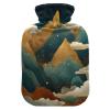 OTVEE Starry Night Mountainscape Hot Water Bottle with Cover, BPA Free PVC 2L Large Hot Water Bag for Pain Relief Menstrual Cramp Sore Muscles Hot and Cold Compress Therapy view 1