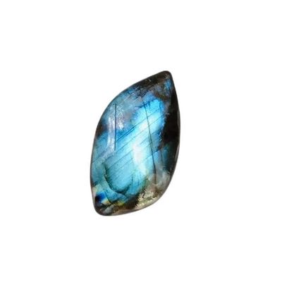 CHYIFSHIYM Natural Labradorite Crystal Teardrop & Leaf Pendant Hand-Polished Gemstone Necklace, Ornament, and Gift, approx. 23 cm / 0.791.18 in (78 pieces)