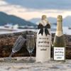 SDLSETW Funny Wine Gift Bag, Because No Good Story Started with Salad, Burlap Wine Bottle Gift Bags with Drawstring, Housewarming Reusable Gifts Bags for Christmas Wedding Birthday Travel-A26 view 3
