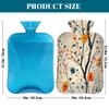 Hot Water Bottle with Cover, Abstract Graffiti Plants Flowers 2L Hot Water Bag for Hot/Cold Compress, Hand Feet Warmer, Menstrual Cramps, Neck and Shoulder Pain Relief view 2