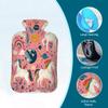 Hot Water Bottle with Cover, Cartoon Unicorn Planets Pink 2L Hot Water Bag for Hot/Cold Compress, Hand Feet Warmer, Menstrual Cramps, Neck and Shoulder Pain Relief view 3