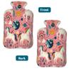 Hot Water Bottle with Cover, Cartoon Unicorn Planets Pink 2L Hot Water Bag for Hot/Cold Compress, Hand Feet Warmer, Menstrual Cramps, Neck and Shoulder Pain Relief view 4