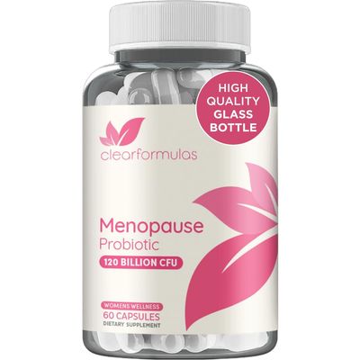 120 Billion CFU Menopause Probiotics for Women - Complete Menopause Relief Formula with Prebiotics and Probiotics for Women with 20 Beneficial Shelf Stable Strains & Cranberry Extract (30 Servings)