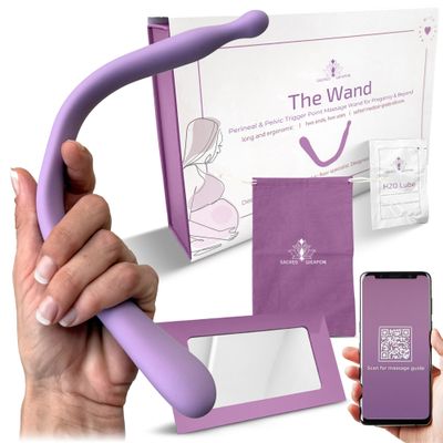 Sacred Weapon Perineal Massage Tool for Labor Prep & Gentle Birth | Non-Vibrating, Medical-Grade Silicone | 2-in-1 for Fascia & Trigger Point Release | Pelvic Floor Specialist Designed