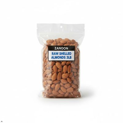 Almonds 3LB by ZANOON Raw, Large California Almonds, High Protein & Vitamin E, Gluten-Free, Kosher, Vegan, Unsalted, Unroasted, Oil-Free, Nutritious Whole Nuts for Healthy Snacking