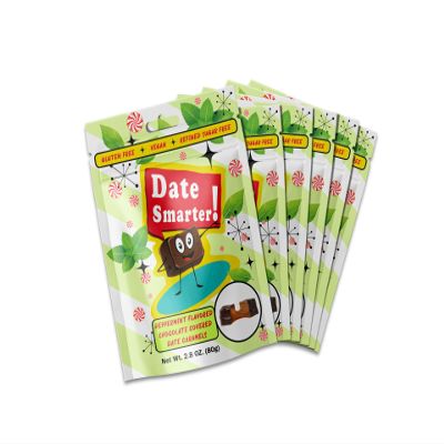 Date Smarter Chocolate Covered Date Caramels - Naturally Sweetened with Real Dates - Vegan, Gluten-Free, Dairy-Free, Refined Sugar-Free, Plant-Based Snack Bites - Great Anytime Snack - 2.8 oz, 6 Pack (Peppermint)