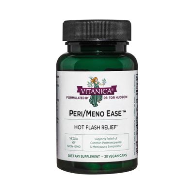 Vitanica Peri/Meno Ease, Hot Flash Support, Vegan, 30 Capsules
