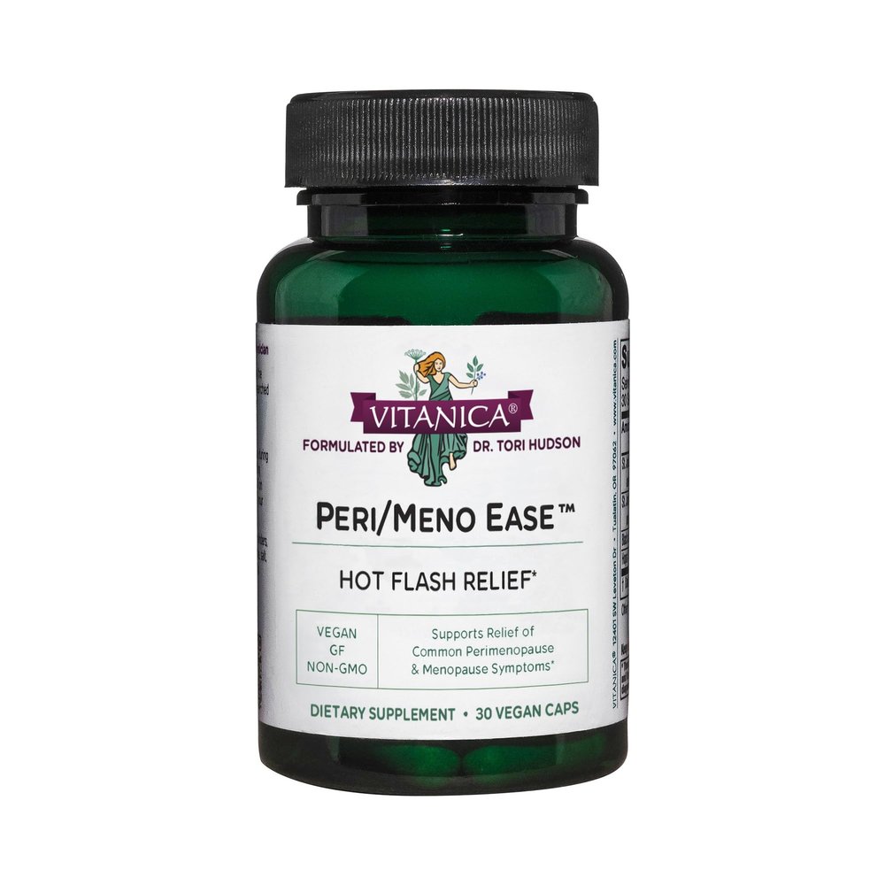 Vitanica Peri/Meno Ease, Hot Flash Support, Vegan, 30 Capsules