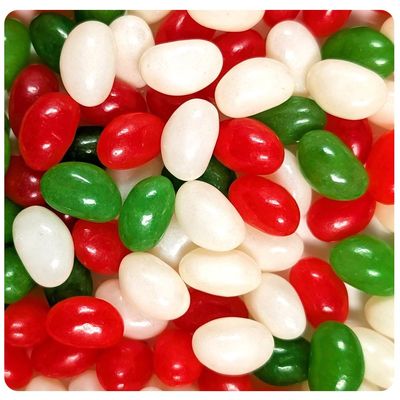 2.25lb Bag Red, Green & White Christmas Jelly Bean Candy Mix For DIY Holiday Favors, Goodie Bags, Stocking Stuffers, Christmas Gifts & More (810 Pieces)
