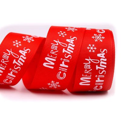 Craft Wire Ribbon, 1" 10-50Yard Christmas Ribbons Trims Grosgrain Red Green Tape Satin(J,10yard)